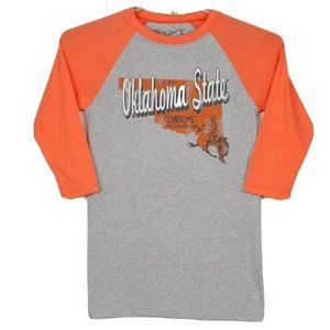 Oklahoma State Cowboys Baseball Shirt‎ T-Shirt Gray Orange S Small